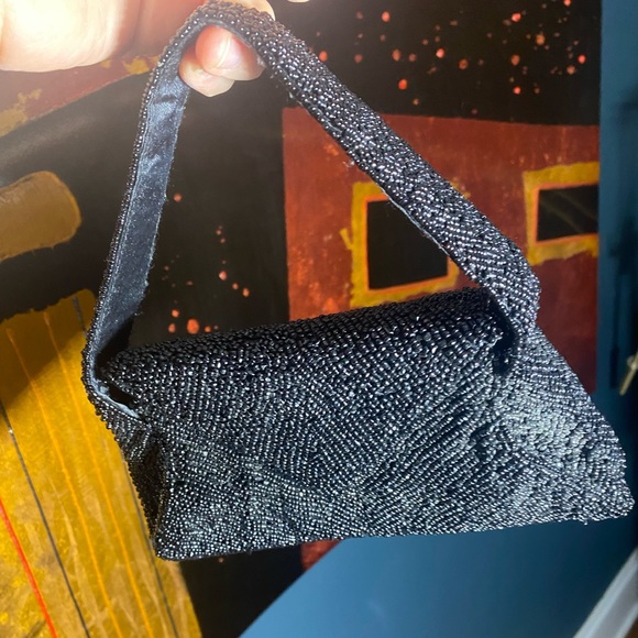 Vintage K.C. Malian black beaded handbag - Picture 7 of 10